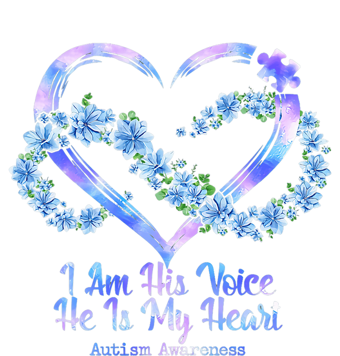 I Am His Voice He Is My Heart Autism Awareness T-Shirt