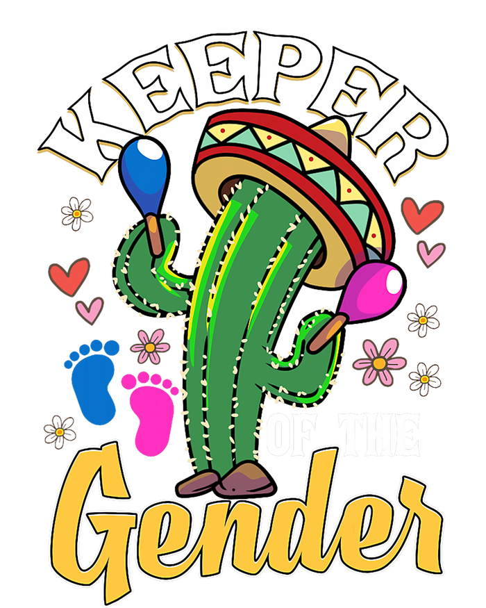 Cinco De Mayo Baby Shower Gender Reveal Keeper Of The Gender Women's Knotted Racerback Tank