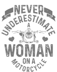 Never Underestimate A Woman Motorcycle Funny Biker Girl Women's Perfect Tri Rocker Tank