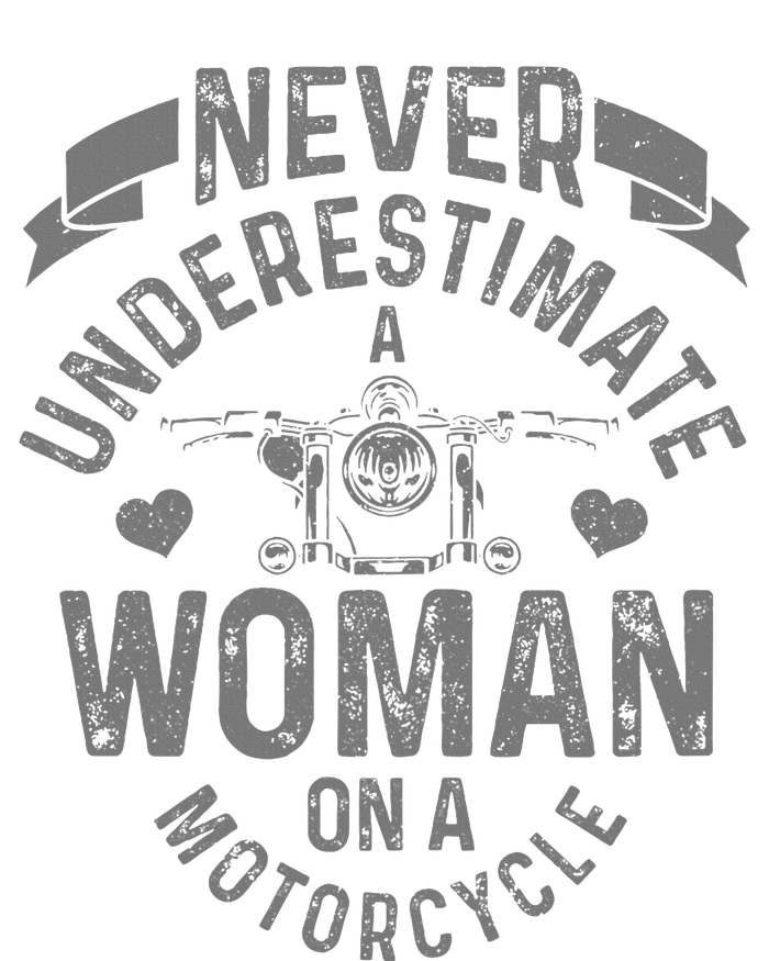 Never Underestimate A Woman Motorcycle Funny Biker Girl Women's Perfect Tri Rocker Tank