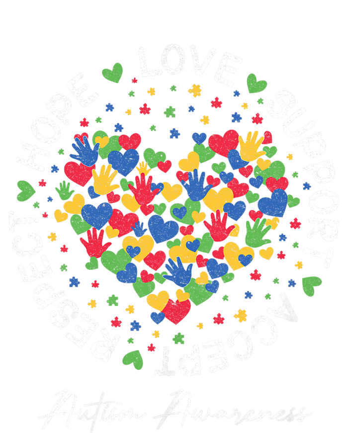 Autism Awareness Hope Love Support Accept Respect T-Shirt