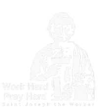 Work Hard Pray Hard Saint Joseph The Worker Short Acrylic Beanie