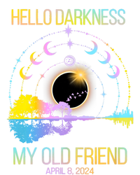 Hello Darkness My Old Friend April 08 Solar Eclipse Womens Cotton Relaxed Long Sleeve T-Shirt