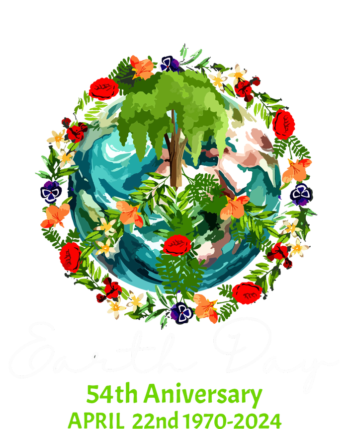 Mother Earth Day 54th Anniversary 1970 2024 Save Planet V-Neck T-Shirt