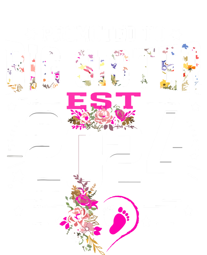 Promoted To Big Sister Est 2024 New Big Sister Mothers Day T-Shirt