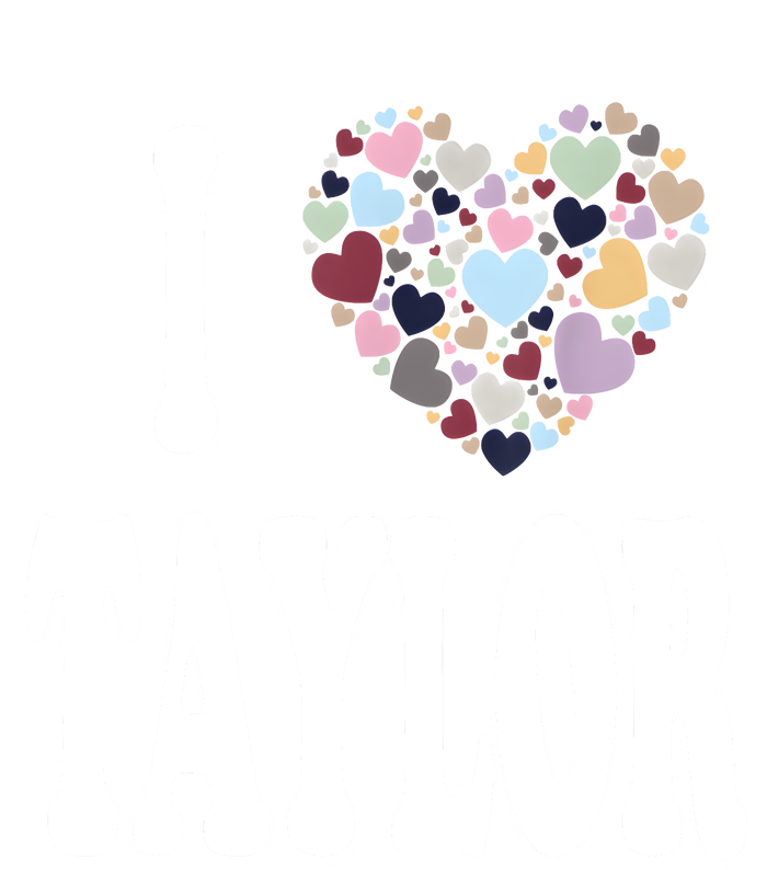 Colorful Heart Taylor First Name Girl I Love Taylor Women's T-Shirt