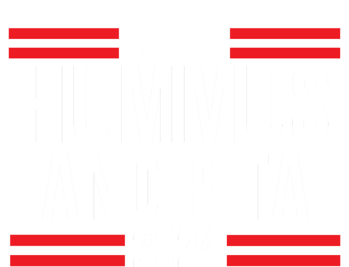 Hummus And Pita 2024 Healthy Foodie Political Election Striped Beanie with Solid Band