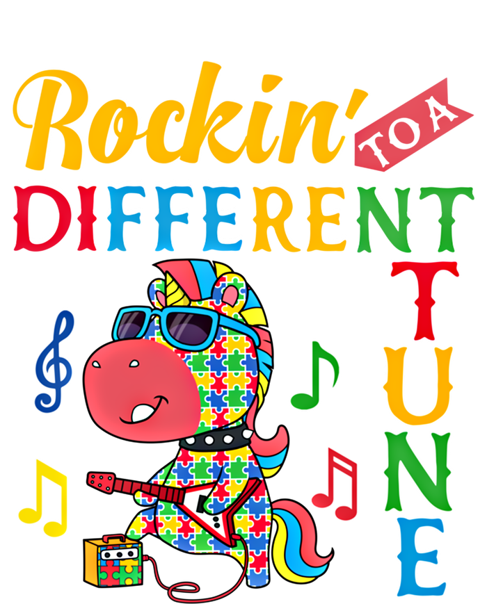 Rocking To A Different Tune Unicorn Autism Awareness Funny Gift Women's Racerback Tank