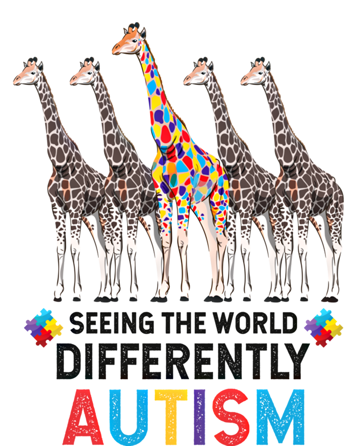 Seeing The World Differently Autism Awareness Giraffe Gift Tie Dye Hoodie