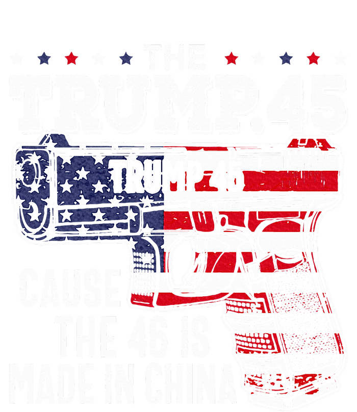 45 American Flag The Trump 45 Cause The 46 Is Made In China Women's Crop Top Tee