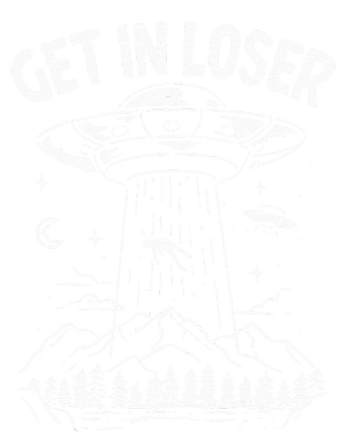 Alien Abduction Get In Loser Ufo Women's Knotted Racerback Tank