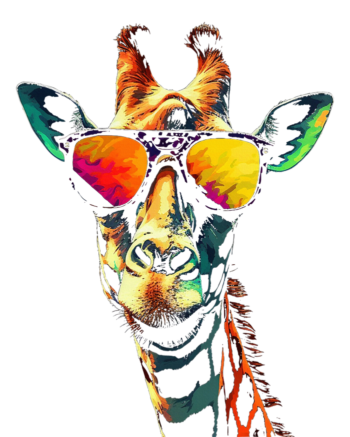 Giraffe Artwork Sunglasses Animal T-Shirt