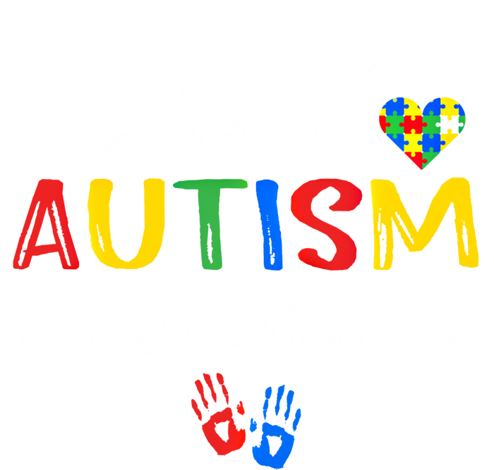 Proud Autism Grandmom Autism Awareness Day Autistic Support Gift Striped Beanie with Solid Band