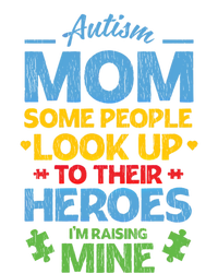 Raising Heroes Autistic Son Daughter Autism Awareness Mom Gift Women's T-Shirt