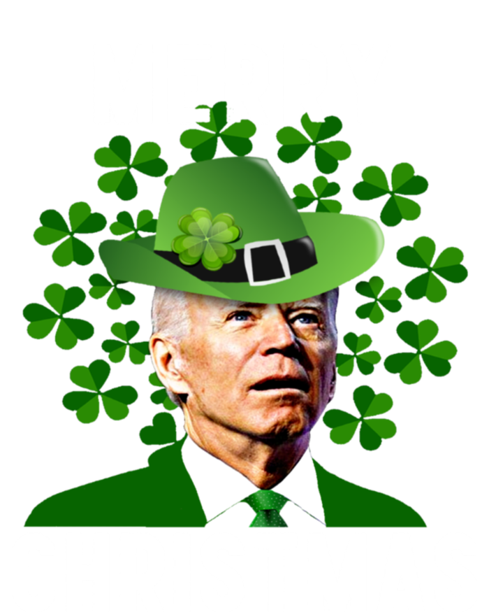 Funny Joe Biden Merry Christmas Confused St Patricks Day V-Neck T-Shirt