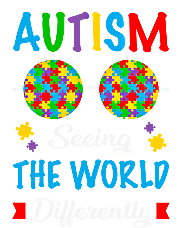 Seeing The World Differently Autism Spectrum Glasses Funny Gift Short Acrylic Beanie