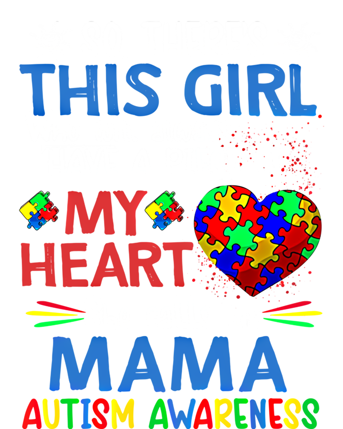 This She Calls Me Mama Autism Awareness Autistic Gift Women's Tri-Blend 3/4-Sleeve Raglan Shirt