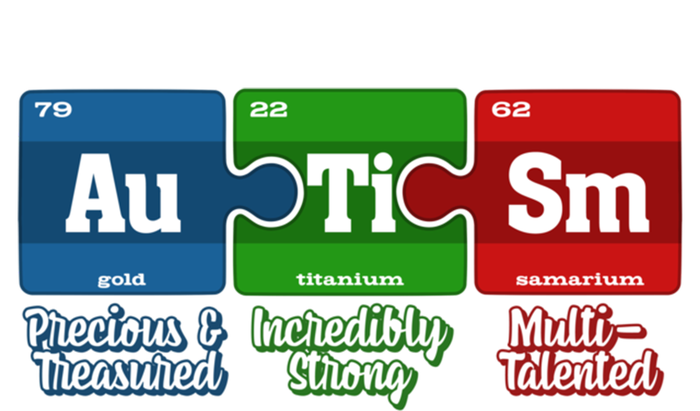 Autism Periodic Table Gift Autism Awareness Month Cute Gift T-Shirt