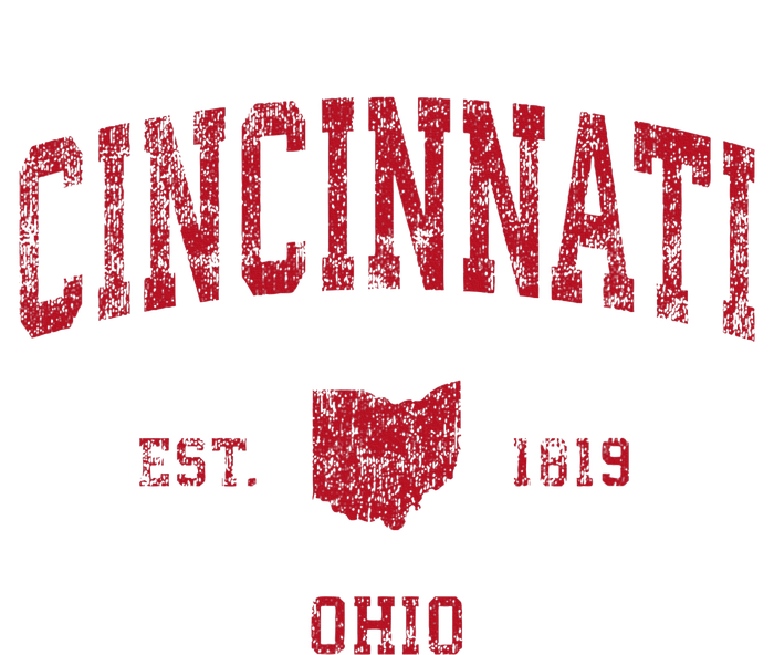 Cincinnati Ohio Oh Vintage Sports Design Red Print Kids T-Shirt