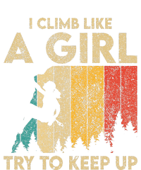 I Climb Like A Girl Vintage Rock Climbing Bouldering Kids Long Sleeve Shirt