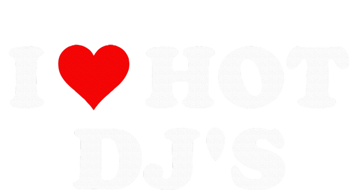 I Love Hot Djs V-Neck T-Shirt