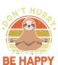 Dont Hurry Be Happy Funny Sloth Yoga Womens Cotton Relaxed Long Sleeve T-Shirt