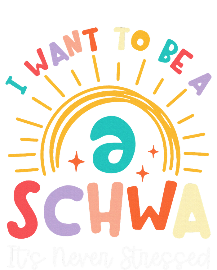 I Want To Be A Schwa It Never Stressed Teacher Rainbow Dry Zone Grid Polo