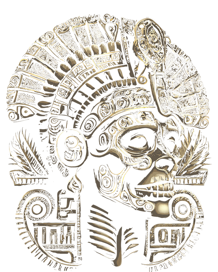 Mexican Mictlantecuhtli Aztec God Of Death Skull Short Acrylic Beanie