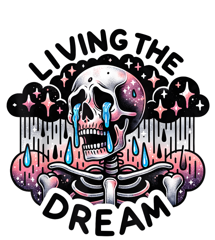 Living The Dream Snarky Skeleton Cooling Performance Crew T-Shirt