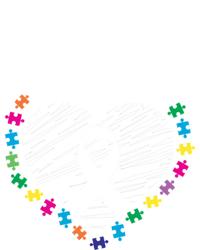 Puzzle Ribbon Support I Wear Blue Autism Awareness Cool Gift T-Shirt