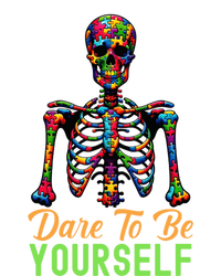 Skeleton Puzzle Pieces Autism Awareness Dare To Be Yourself Gift T-Shirt