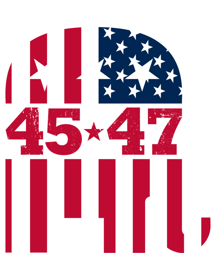 Pro 45 47 Trump 2024 American Flag T-Shirt