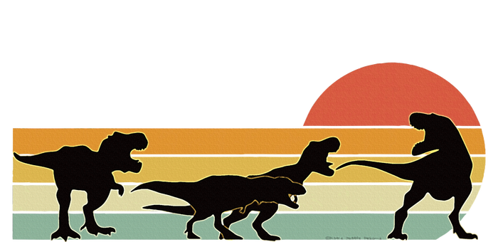 Trex Dinosaur March Retro Sunset Kids Tie-Dye T-Shirt