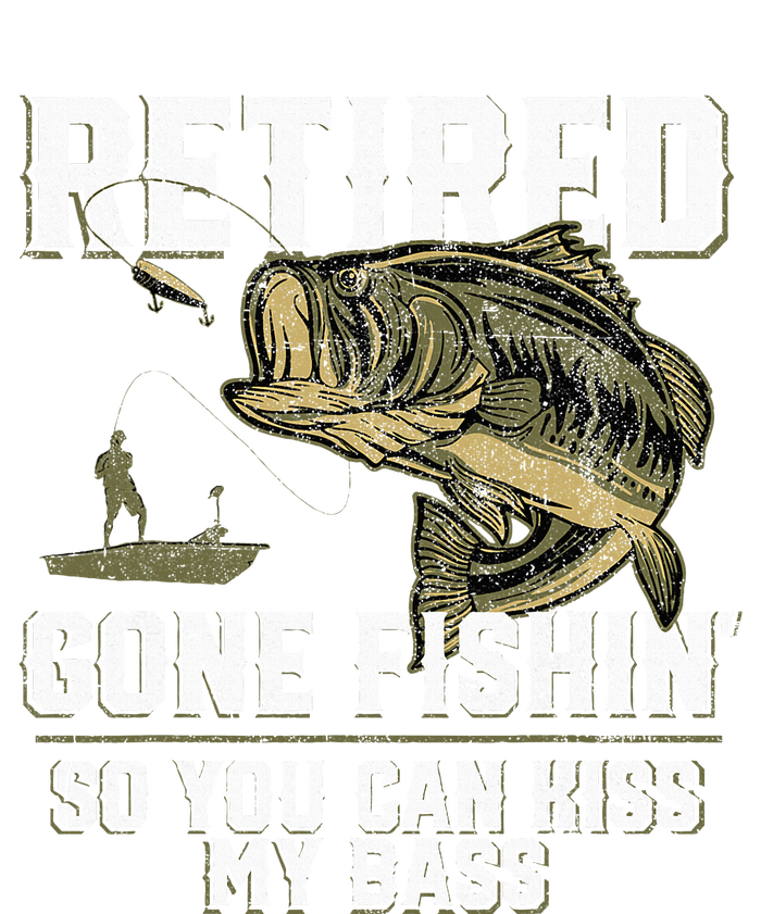 Retired Gone Fishin Funny Bass Fishing Fisherman Retirement Premium Hoodie