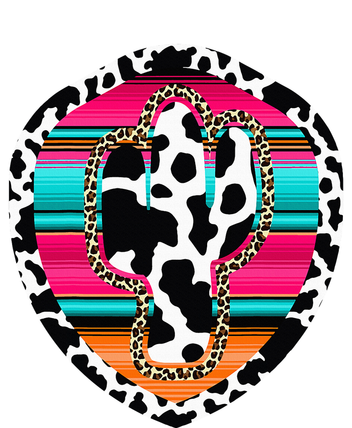 Western Cow Cactus Leopard Cheetha Serape Turquoise Pink T-Shirt