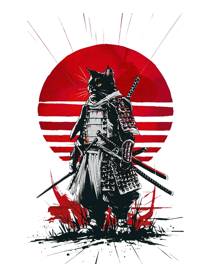 Japanese Samurai Warrior Cat Aesthetic Ninja Sustainable Bucket Hat