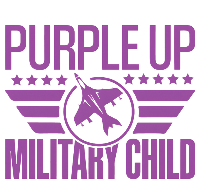 Military Child Purple Up V-Neck T-Shirt