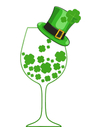 St Patricks Day Wine Glass Lucky Irish Shamrock Gift 25L Jumbo Tote