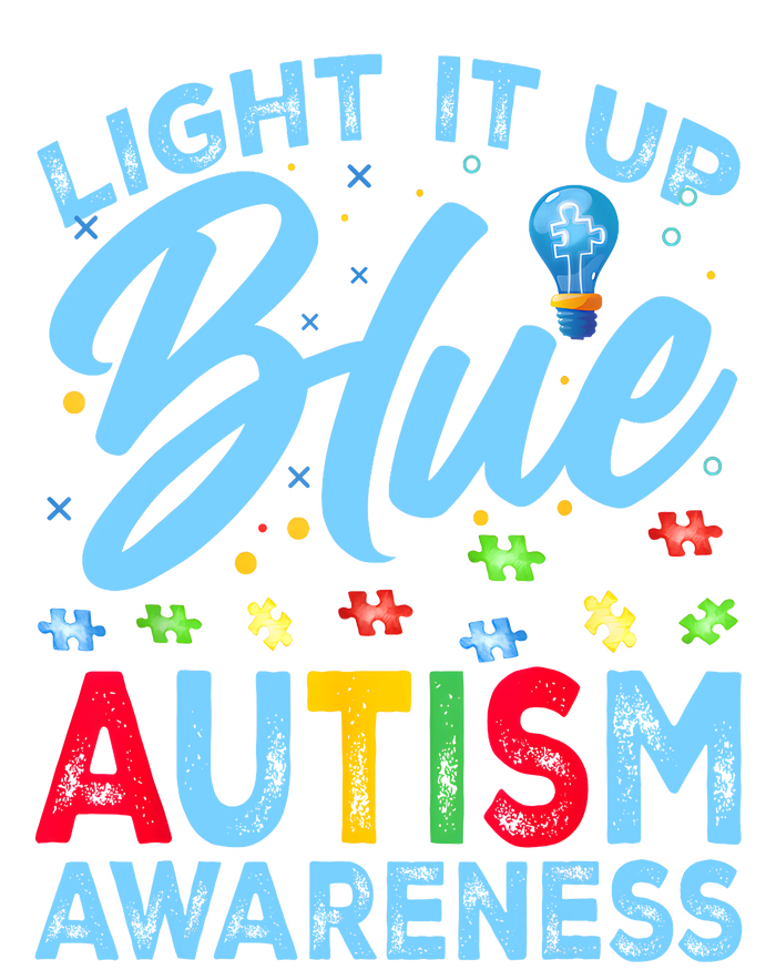 Light It Up Blue Autism Awareness Womens California Wash Sweatshirt