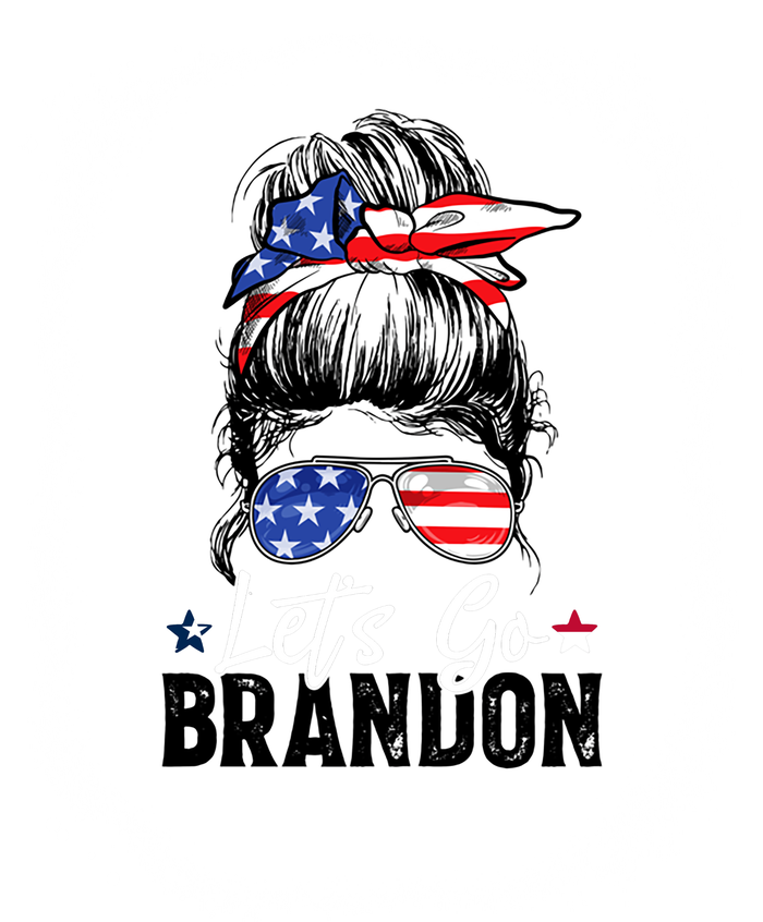 Conservative Messy Bun Bleached Style LetS Go Brandon Kids T-Shirt