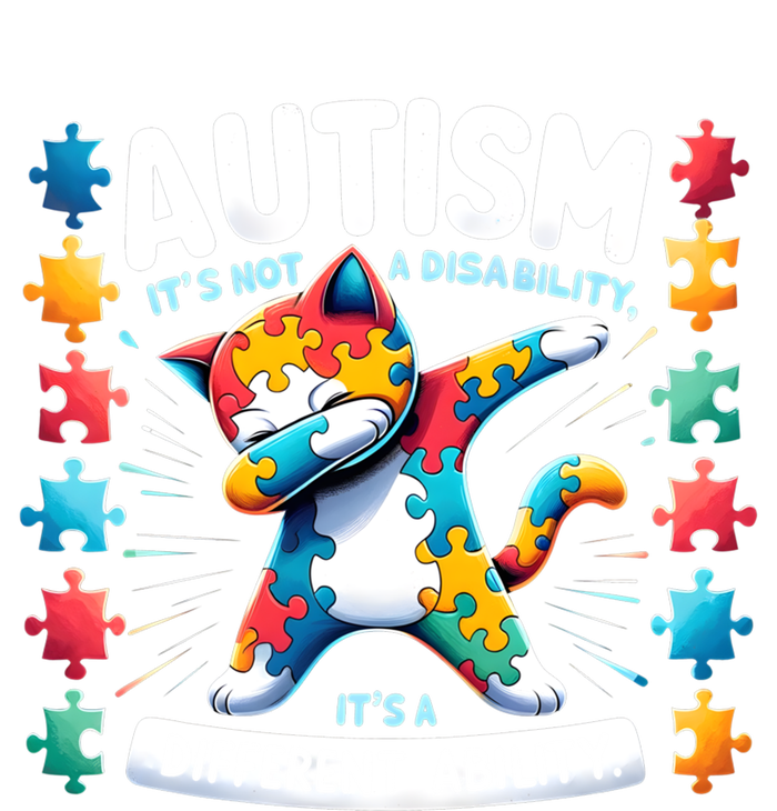 Autism Awareness Month Autism Cat Dabbing Support Autism Cute Gift T-Shirt