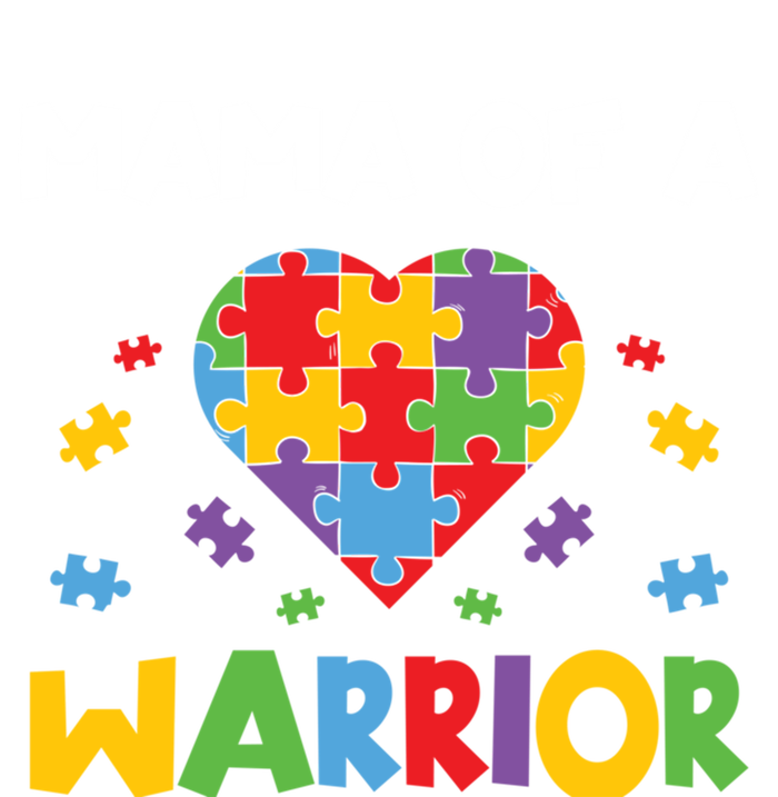 Mama Of A Warrior Family Mom World Autism Awareness Day Gift Women's Long Sleeve Flannel Pajama Set 