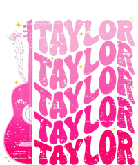 Girl Retro Taylor First Name Personalized Groovy 80S Pink Magnet