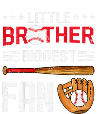 Little Brother Biggest Fan Baseball Family Bro Women's Knotted Racerback Tank