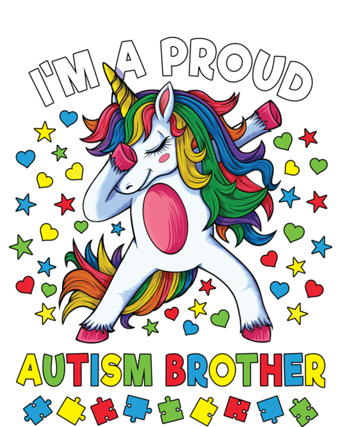 Autism Awareness Dabbing Unicorn Proud Autism Brother Funny Gift T-Shirt