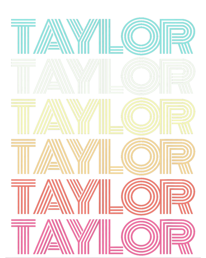 First Name Taylor Girl Boy Retro Personalized Groovy 80S T-Shirt