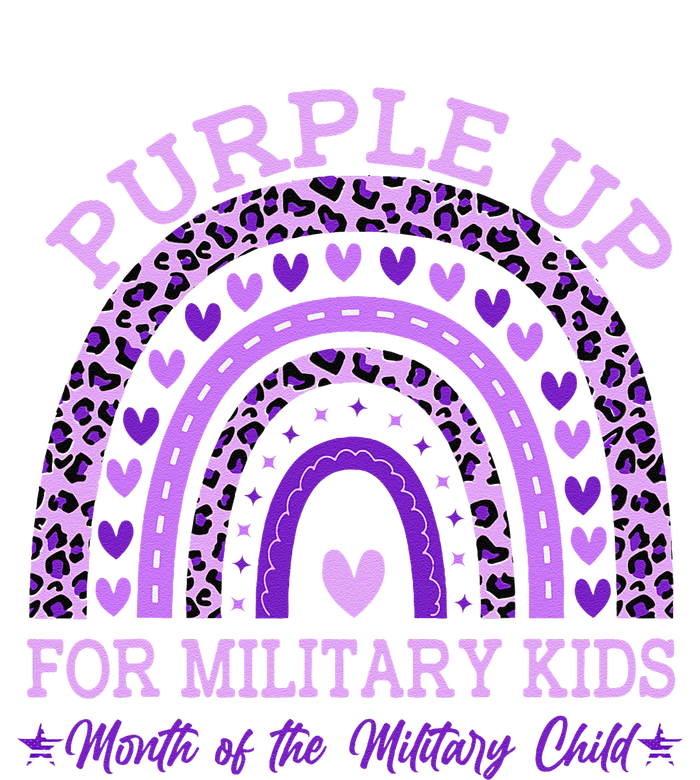 Purple Up Military K.Ids Rainbow Month Of The Military Child Gift Dry Zone Grid Polo