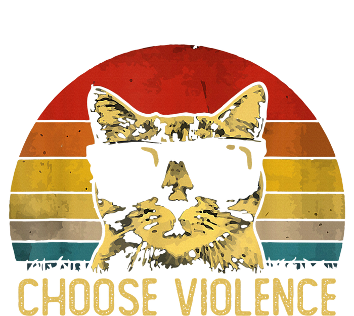 Choose Violence Cat Vintage 7-Panel Snapback Hat