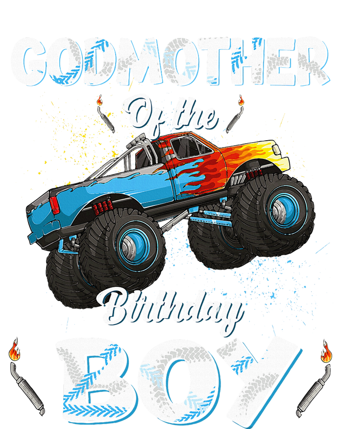 Godmother Of The Birthday Boy Monster Truck Bday T-Shirt