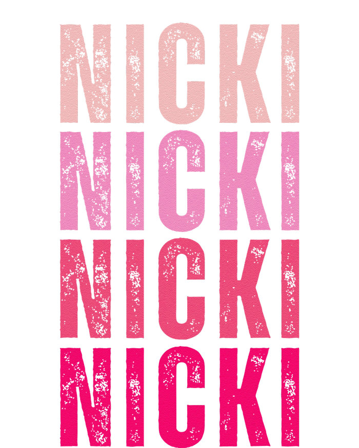 Personalized Name Nicki I Love Nicki Vintage Long Sleeve Pajama Set